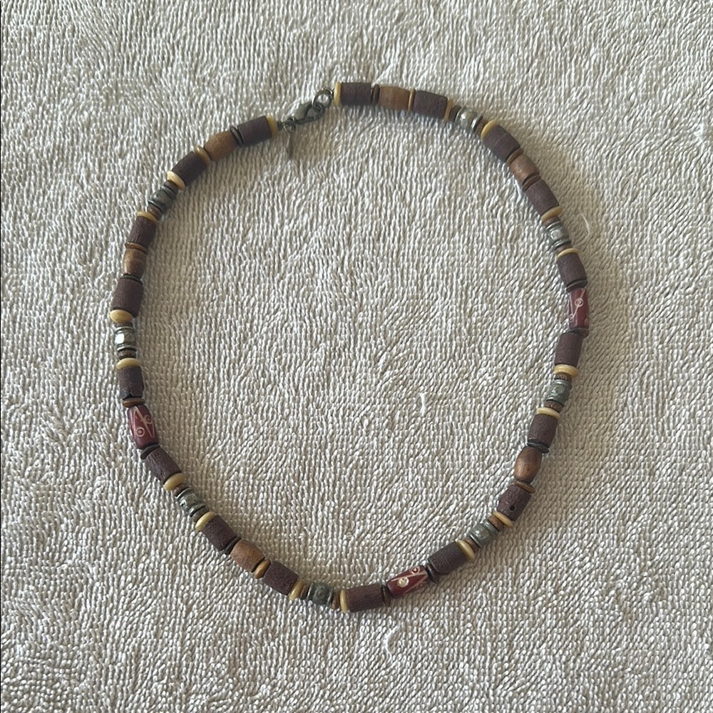 American Eagle Outfitters Gold and Brown Necklace